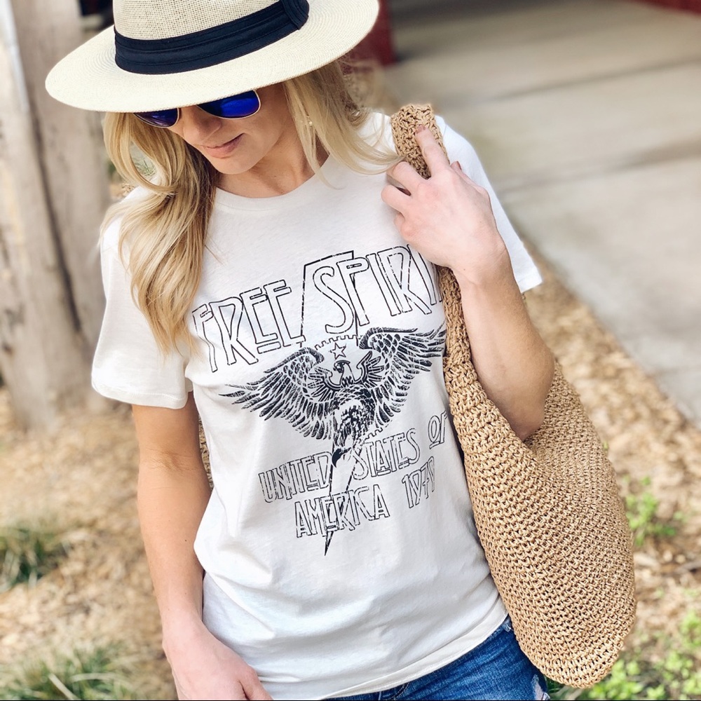 FREE SPIRIT GRAPHIC TEE-VINTAGE-OFF WHITE - Picture 5 of 8